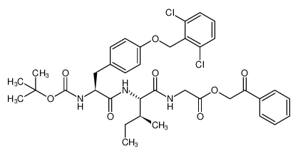 2-oxo-2-phenylethyl ((S)-2-((tert-butoxycarbonyl)amino)-3-(4-((2,6-dichlorobenzyl)oxy)phenyl)propanoyl)-L-isoleucylglycinate CAS:96238-59-4 manufacturer & supplier