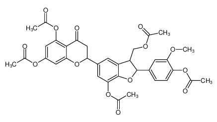 2-(7-acetoxy-2-(4-acetoxy-3-methoxyphenyl)-3-(acetoxymethyl)-2,3-dihydrobenzofuran-5-yl)-4-oxochromane-5,7-diyl diacetate CAS:96238-90-3 manufacturer & supplier