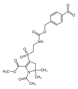 1-acetyl-5,5-dimethyl-2-(methoxycarbonyl)-3-((2-((((p-nitrobenzyl)oxy)carbonyl)amino)ethyl)sulfonyl)-2-pyrroline CAS:96246-70-7 manufacturer & supplier