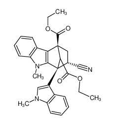 diethyl 3-endo-cyano-5-methyl-4-(N-methyl-3-indolyl)bicyclo(2.2.1)hept(2,3-b)indole-1,10-anti-dicarboxylate CAS:96286-97-4 manufacturer & supplier