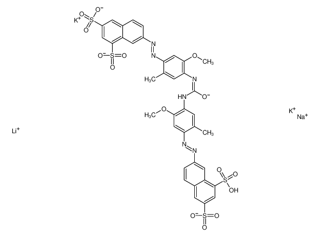 lithium,dipotassium,sodium,7-[[4-[[4-[(6,8-disulfonatonaphthalen-2-yl)diazenyl]-2-methoxy-5-methylphenyl]carbamoylamino]-5-methoxy-2-methylphenyl]diazenyl]naphthalene-1,3-disulfonate CAS:96294-14-3 manufacturer & supplier