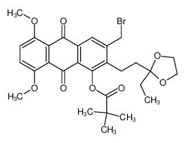 3-bromomethyl-5,8-dimethoxy-1-(2,2-dimethylpropionyloxy)-2-(3,3-ethylendioxypentyl)-9,10-anthraquinone CAS:96323-03-4 manufacturer & supplier