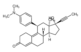 11β-(4-dimethylaminophenyl)-17α-hydroxy-13α-methyl-17β-(1-propynyl)-gona-4,9-dien-3-one CAS:96346-56-4 manufacturer & supplier