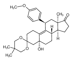 3,3-(2,2-dimethyl-trimethylene-1,3-dioxy)-5α-hydroxy-11β-(4-methoxyphenyl)-13α-methyl-gon-9-en-17-one CAS:96346-62-2 manufacturer & supplier