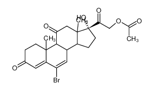 Acetic acid 2-((R)-6-bromo-17-hydroxy-10,13-dimethyl-3,11-dioxo-2,3,8,9,10,11,12,13,14,15,16,17-dodecahydro-1H-cyclopenta[a]phenanthren-17-yl)-2-oxo-ethyl ester CAS:96371-20-9 manufacturer & supplier