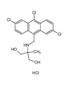 2-Methyl-2(((2,6,10-trichloro-9-anthracenyl)methyl)amino)-1,3-propanediol hydrochloride CAS:96404-40-9 manufacturer & supplier