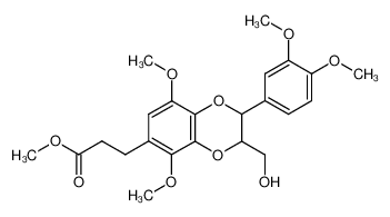 3-[2-(3,4-Dimethoxy-phenyl)-3-hydroxymethyl-5,8-dimethoxy-2,3-dihydro-benzo[1,4]dioxin-6-yl]-propionic acid methyl ester CAS:96405-67-3 manufacturer & supplier