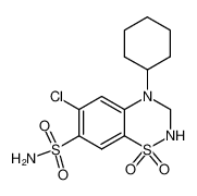 6-chloro-4-cyclohexyl-1,1-dioxo-1,2,3,4-tetrahydro-1λ6-benzo[1,2,4]thiadiazine-7-sulfonic acid amide CAS:96448-51-0 manufacturer & supplier