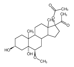 3β,5α-Dihydroxy-6β-methoxy-17α-acetoxy-pregnanon-(20) CAS:96458-17-2 manufacturer & supplier