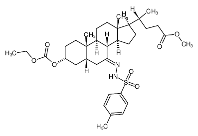 methyl (R)-4-((3R,5R,8R,9S,10S,13R,14S,17R)-3-((ethoxycarbonyl)oxy)-10,13-dimethyl-7-(2-tosylhydrazineylidene)hexadecahydro-1H-cyclopenta[a]phenanthren-17-yl)pentanoate CAS:96475-68-2 manufacturer & supplier