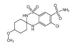 6-chloro-4'-methoxy-1,1-dioxo-1,4-dihydro-2H-1λ6-spiro[benzo[1,2,4]thiadiazine-3,1'-cyclohexane]-7-sulfonic acid amide CAS:96486-33-8 manufacturer & supplier