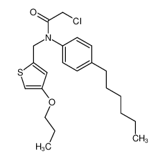 2-chloro-N-(4-hexylphenyl)-N-[(4-propoxythiophen-2-yl)methyl]acetamide CAS:96491-00-8 manufacturer & supplier