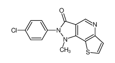 2-(4-chlorophenyl)-1,2-dihydro-1-methyl-3H-pyrazolo(3,4-d)thieno(3,2-b)pyridin-3-one CAS:96516-14-2 manufacturer & supplier