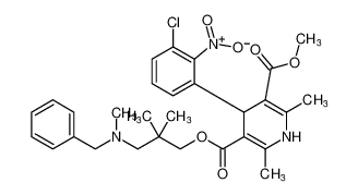 3-(3-(benzyl(methyl)amino)-2,2-dimethylpropyl) 5-methyl 4-(3-chloro-2-nitrophenyl)-2,6-dimethyl-1,4-dihydropyridine-3,5-dicarboxylate CAS:96516-46-0 manufacturer & supplier