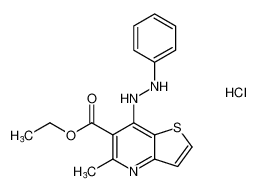 ethyl 5-methyl-7-(2-phenylhydrazineyl)thieno[3,2-b]pyridine-6-carboxylate hydrochloride CAS:96516-76-6 manufacturer & supplier