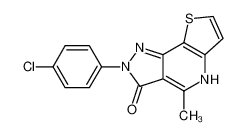 2-(4-Chloro-phenyl)-4-methyl-2,5-dihydro-pyrazolo[3,4-d]thieno[3,2-b]pyridin-3-one CAS:96516-85-7 manufacturer & supplier