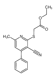 (3-Cyano-6-methyl-4-phenyl-pyridin-2-ylsulfanyl)-acetic acid ethyl ester CAS:96517-70-3 manufacturer & supplier