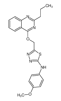 (4-Methoxy-phenyl)-[5-(2-propyl-quinazolin-4-yloxymethyl)-[1,3,4]thiadiazol-2-yl]-amine CAS:96547-22-7 manufacturer & supplier