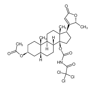 Acetic acid (3S,5R,8R,9S,10S,13R,14S,17R)-10,13-dimethyl-17-((R)-2-methyl-5-oxo-2,5-dihydro-furan-3-yl)-14-(2,2,2-trichloro-acetylcarbamoyloxy)-hexadecahydro-cyclopenta[a]phenanthren-3-yl ester CAS:96564-24-8 manufacturer & supplier