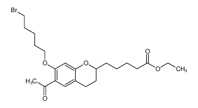 5-[6-Acetyl-7-(5-bromo-pentyloxy)-chroman-2-yl]-pentanoic acid ethyl ester CAS:96565-70-7 manufacturer & supplier