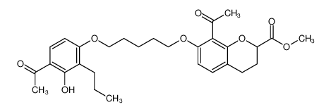 8-Acetyl-7-[5-(4-acetyl-3-hydroxy-2-propyl-phenoxy)-pentyloxy]-chroman-2-carboxylic acid methyl ester CAS:96566-61-9 manufacturer & supplier