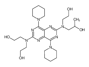 1-({6-[bis-(2-hydroxy-ethyl)-amino]-4,8-di-piperidin-1-yl-pyrimido[5,4-d]pyrimidin-2-yl}-(2-hydroxy-ethyl)-amino)-propan-2-ol CAS:96587-79-0 manufacturer & supplier