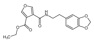 4-(2-Benzo[1,3]dioxol-5-yl-ethylcarbamoyl)-furan-3-carboxylic acid ethyl ester CAS:96594-35-3 manufacturer & supplier