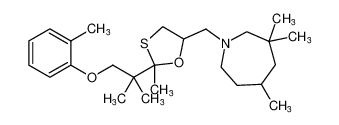 3,3,5-trimethyl-1-((2-methyl-2-(2-methyl-1-(o-tolyloxy)propan-2-yl)-1,3-oxathiolan-5-yl)methyl)azepane CAS:96602-05-0 manufacturer & supplier