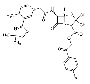 p-bromophenacyl-6-β-((4-methyl-3-(4,4-dimethyloxazolin-2-yl)-1,4-dihydropyridylacetyl)amino)-3,3-dimethyl-7-oxo-4-thia-1-azabicyclo(3.2.0)heptane-2-carboxylate CAS:96661-37-9 manufacturer & supplier