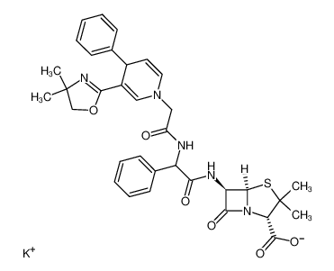 6-β-((4-phenyl-3-(4,4-dimethyloxazolin-2-yl)-1,4-dihydropyridylmethylcarbonylaminophenylacetyl)amino)-3,3-dimethyl-7-oxo-4-thia-1-azabicyclo(3.2.0)heptane-2-carboxylic acid potassium salt CAS:96661-45-9 manufacturer & supplier