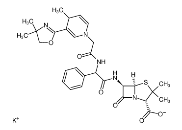 6-β-((4-methyl-3-(4,4-dimethyloxazolin-2-yl)-1,4-dihydropyridylmethylcarbonylaminophenylacetyl)amino)-3,3-dimethyl-7-oxo-4-thia-1-azabicyclo(3.2.0)heptane-2-carboxylic acid potassium salt CAS:96661-46-0 manufacturer & supplier