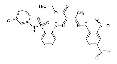 2-(2-(3-Chlor-phenylsulfamoyl)-benzolazo)-acetessigsaeure-ethylester-(2,4-dinitro-phenylhydrazon) CAS:96668-81-4 manufacturer & supplier