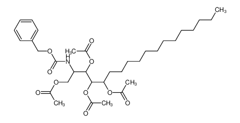 1.3.4.5-Tetraacetoxy-2-carbobenzoxamido-octadecan CAS:96672-41-2 manufacturer & supplier