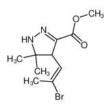 4-((E)-2-Bromo-propenyl)-5,5-dimethyl-4,5-dihydro-1H-pyrazole-3-carboxylic acid methyl ester CAS:96685-18-6 manufacturer & supplier