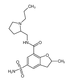 N-((1-propyl-2-pyrrolidinyl)methyl)-2-methyl-5-sulfamoyl-2,3-dihydrobenzofuran-7-carboxamide CAS:96696-04-7 manufacturer & supplier