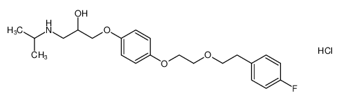 2-Propanol, 1-(4-(2-(2-(4-fluorophenyl)ethoxy)ethoxy)phenoxy)-3-((1-methylethyl)amino)-, hydrochloride CAS:96699-94-4 manufacturer & supplier