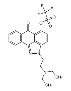 Trifluoro-methanesulfonic acid 2-(2-diethylamino-ethyl)-6-oxo-2,6-dihydro-dibenzo[cd,g]indazol-5-yl ester CAS:96701-13-2 manufacturer & supplier