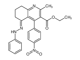 5,6,7,8-Tetrahydro-2-methyl-4-(4-nitro-phenyl)-5-oxo-chinolin-3-carbonsaeure-ethylester-phenylhydrazon CAS:96707-63-0 manufacturer & supplier