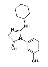 N-cyclohexyl-5-imino-4-(m-tolyl)-4,5-dihydro-1,2,4-thiadiazol-3-amine CAS:96727-68-3 manufacturer & supplier