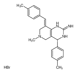 6-Methyl-4-p-tolyl-8-[1-p-tolyl-meth-(E)-ylidene]-3,4,5,6,7,8-hexahydro-1H-pyrido[4,3-d]pyrimidin-2-ylideneamine; hydrobromide CAS:96733-72-1 manufacturer & supplier