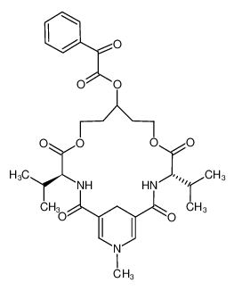 Oxo-phenyl-acetic acid (4S,14S)-4,14-diisopropyl-19-methyl-2,5,13,16-tetraoxo-6,12-dioxa-3,15,19-triaza-bicyclo[15.3.1]henicosa-1(20),17-dien-9-yl ester CAS:96747-11-4 manufacturer & supplier