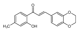 1-(2-hydroxy-4-methylphenyl)-3-(6-benzodioxan-1,4-yl)propenone CAS:96755-04-3 manufacturer & supplier