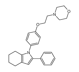 4-(2-(4-(2-phenyl-4,5,6,7-tetrahydro-1H-indol-1-yl)phenoxy)ethyl)morpholine CAS:96757-00-5 manufacturer & supplier