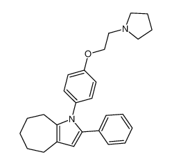 2-Phenyl-1-[4-(2-pyrrolidin-1-yl-ethoxy)-phenyl]-1,4,5,6,7,8-hexahydro-cyclohepta[b]pyrrole CAS:96757-05-0 manufacturer & supplier