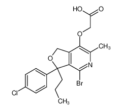 1,3-dihydro-3-propyl-3-p-chlorophenyl-4-bromo-6-methyl-7-carboxymethoxy-furo-(3,4-c)-pyridine CAS:96788-74-8 manufacturer & supplier