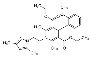 diethyl 1-(2-(3,5-dimethyl-1H-pyrazol-1-yl)ethyl)-4-(2-methoxyphenyl)-2,6-dimethyl-1,4-dihydropyridine-3,5-dicarboxylate CAS:96831-45-7 manufacturer & supplier