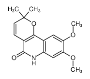 8,9-dimethoxy-2,2-dimethyl-2,6-dihydro-pyrano[3,2-c]quinolin-5-one CAS:96838-19-6 manufacturer & supplier