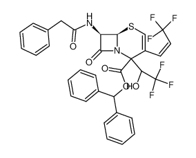 (6R,7R)-8-Oxo-7-phenylacetylamino-2-(2,2,2-trifluoro-1-hydroxy-ethyl)-3-((Z)-3,3,3-trifluoro-propenyl)-5-thia-1-aza-bicyclo[4.2.0]oct-3-ene-2-carboxylic acid benzhydryl ester CAS:96859-02-8 manufacturer & supplier