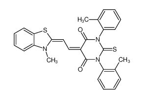 5-(2-(3-Methyl-2,3-dihydro-benzothiazolyliden-(2))-aethyliden)-1,3-di-(o-tolyl)-2-thio-barbitursaeure CAS:96867-39-9 manufacturer & supplier