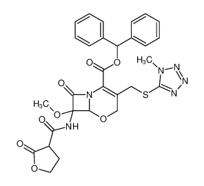 benzhydryl 7-methoxy-3-(((1-methyl-1H-tetrazol-5-yl)thio)methyl)-8-oxo-7-(2-oxotetrahydrofuran-3-carboxamido)-5-oxa-1-azabicyclo[4.2.0]oct-2-ene-2-carboxylate CAS:96904-53-9 manufacturer & supplier